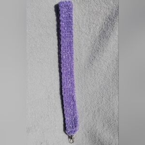 Plush Crochet Lanyard - Light Purple